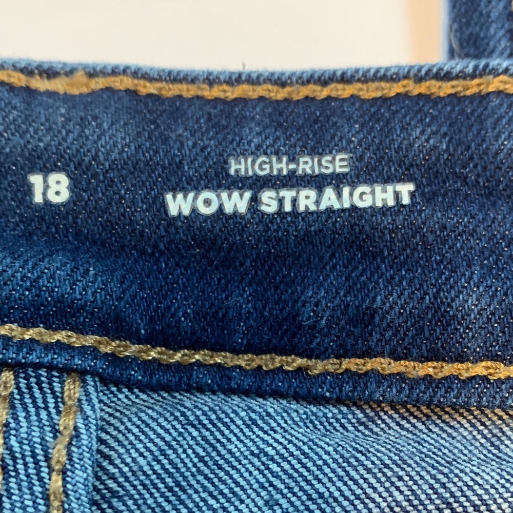 Old Navy high rise wow straight women’s size 18 Indigo Denim Pants - Picture 3 of 5
